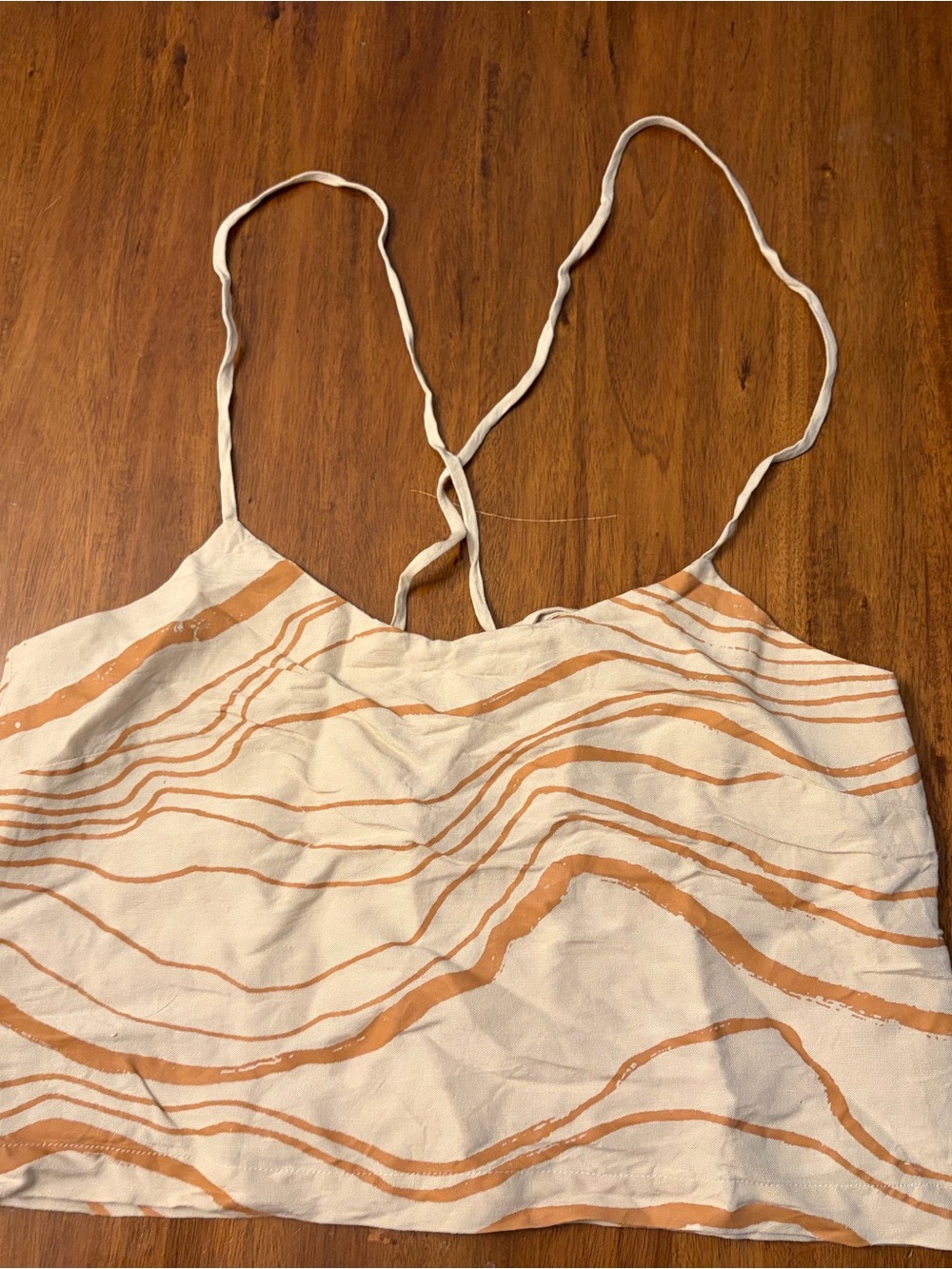 tonlé Cream Textured Tank Top